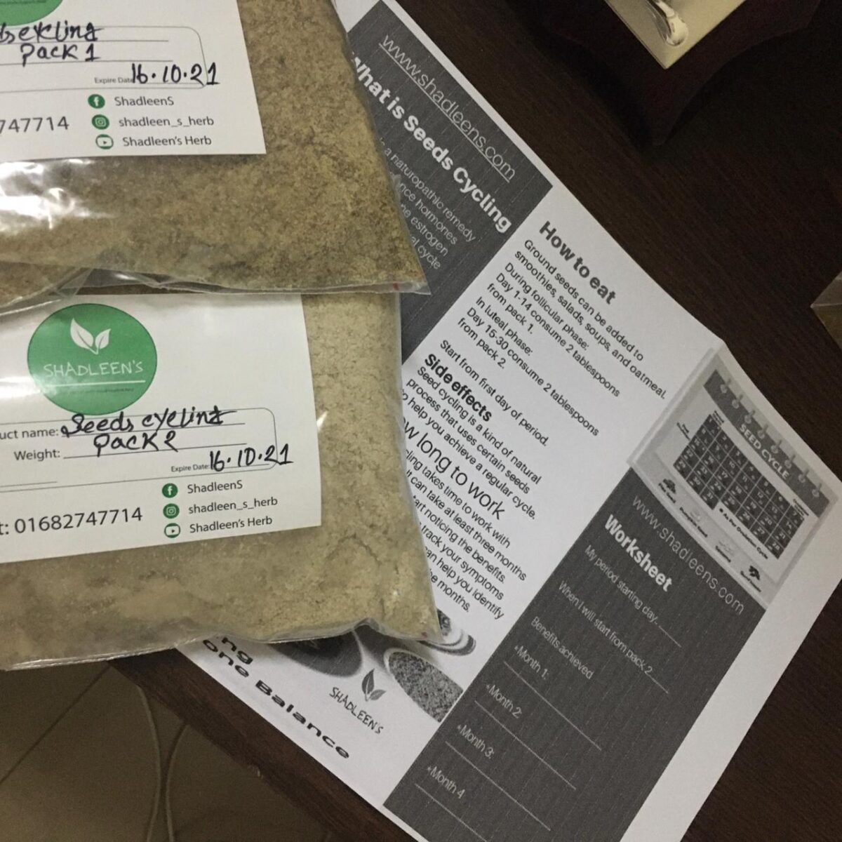 Seeds Cycling. One Month Package (Powder) - Image 1