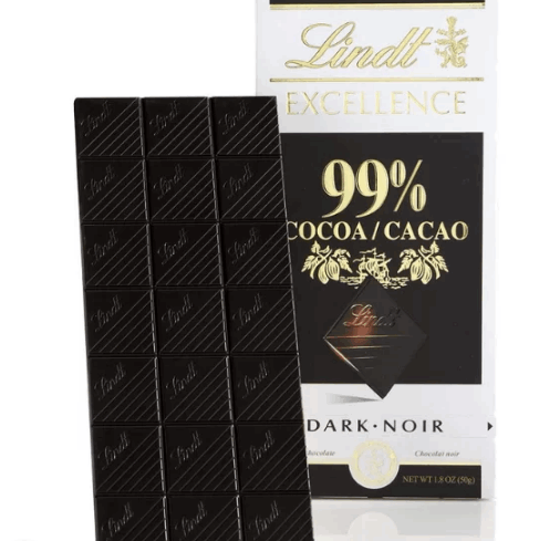 Lindt Excellence Dark 99% Cocoa Chocolate Bar 50g