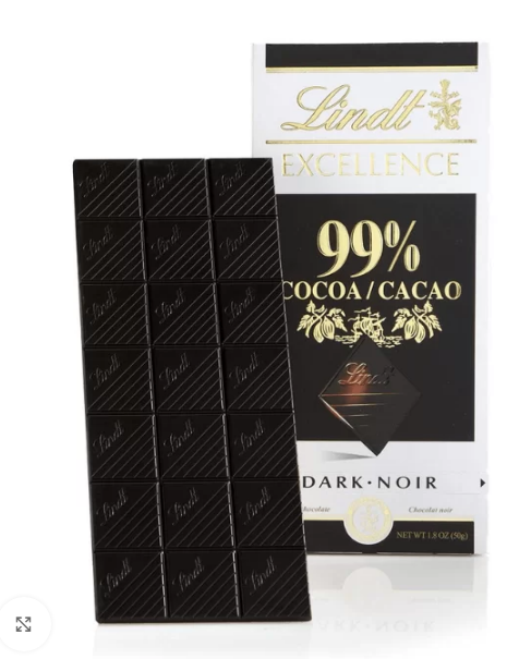 Lindt Excellence Dark 99% Cocoa Chocolate Bar 50g
