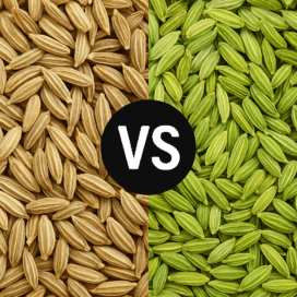 normal VS green fennel seeds