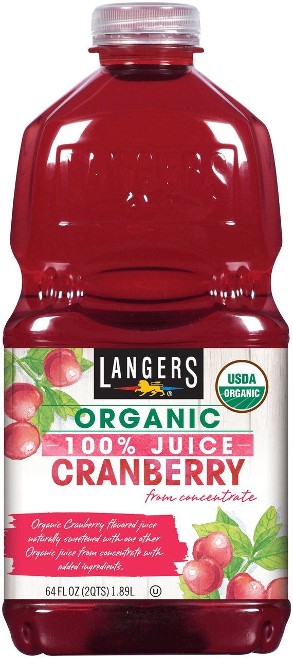 Langers Organic No Sugar Added Cranberry Juice Langers Organic No Sugar Added Cranberry Juice - Image 1
