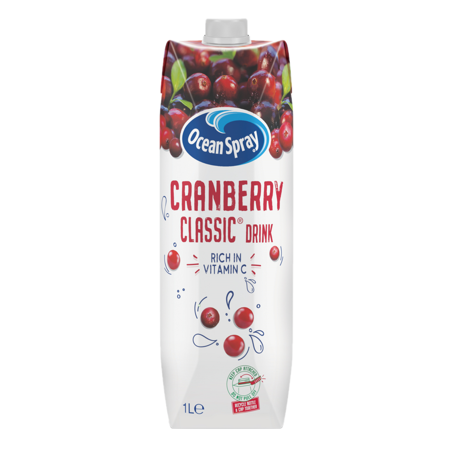 ocean-spray-cranberry-juice-classic-1lt Ocean Spray Cranberry Classic Juice 1 L - Image 1